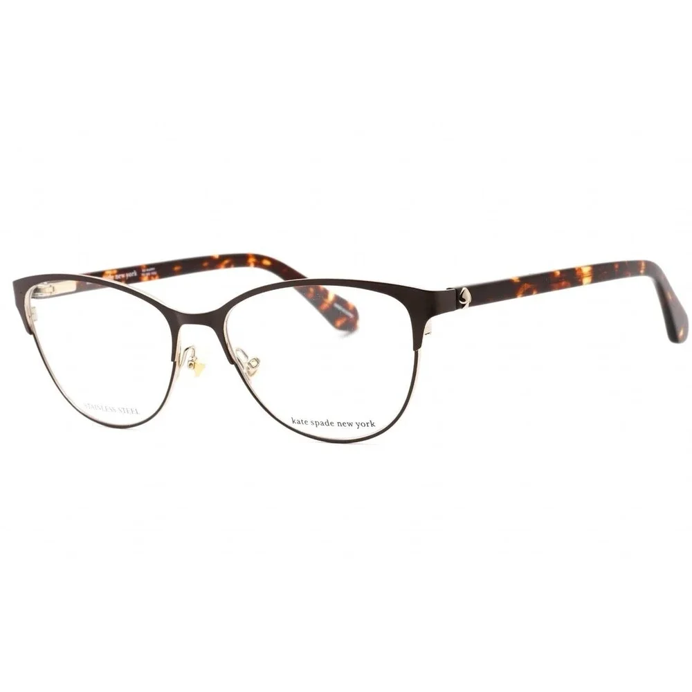 Kate Spade Women's Eyeglasses Havana Plum Metal Cat Eye Frame HADLEE 086 140